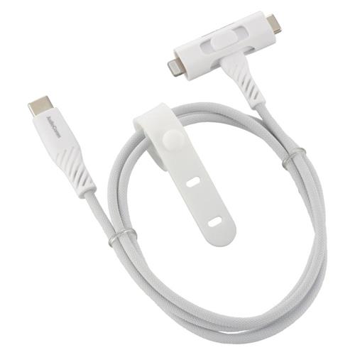 オーム電機(OHM) SMT-L10ST1815N AudioComm USBケーブル Lightning or Type-CtoC 片側切り換え式 1m