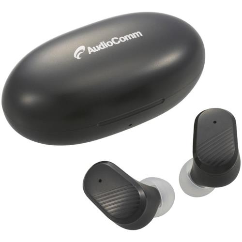 オーム電機(OHM) HP-W410N-K ブラック AudioComm 完全ワイヤレスイヤホン