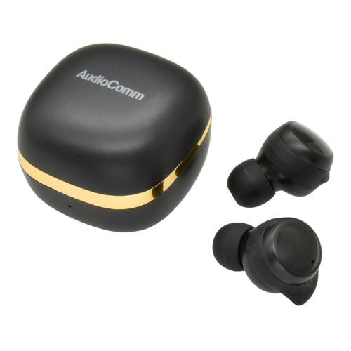 オーム電機(OHM) HP-W430N-K(ブラック) AudioComm 完全ワイヤレスイヤホン 03-2888