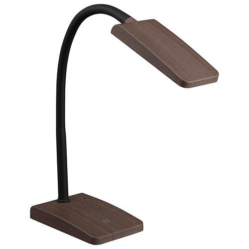 オーム電機(OHM) DSL-S20-T ブラウン木目調 LEDデスクランプ 昼白色 06-3831