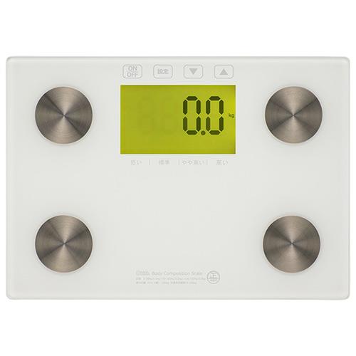 オーム電機(OHM) HB-KG12H2-W ホワイト 体重体組成計 バックライト付