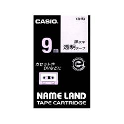 CASIO(カシオ) XR-9X ネームランド 透明テープ 黒文字 9mm