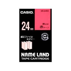 CASIO(カシオ) XR-24RD ネームランド スタンダードテープ 赤/黒文字 24mm