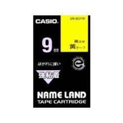 CASIO(カシオ) XR-9GYW ネームランド 強粘着テープ 黄/黒文字 9mm