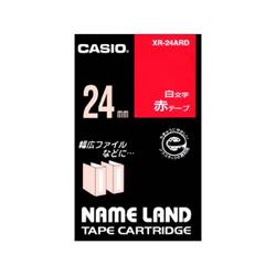 CASIO(カシオ) XR-24ARD ネームランド 白文字テープ 赤/白文字 24mm