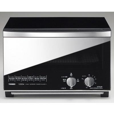 ツインバード(TWINBIRD) TS-D048B ブラック ミラーガラスオーブントースター 1200W