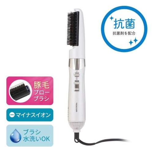 テスコム(TESCOM) TC430A-Wホワイト ione イオネ カーリングヘアードライヤー 豚毛ブローブラシ付属