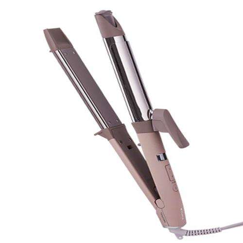 テスコム(TESCOM) TW753A-C ｻﾆｰﾍﾞｰｼﾞｭ プロテクトイオン 2WAYスチームヘアーアイロン ｽﾄﾚｰﾄ/ｶｰﾙ 32mm