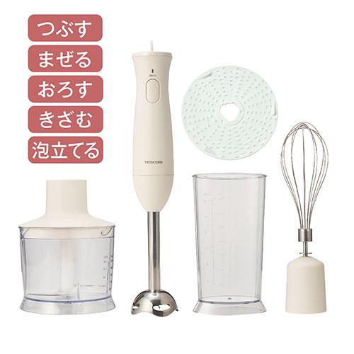 テスコム(TESCOM) TBL30A-W ホワイト ハンドブレンダー 1台5役 Pure Natura