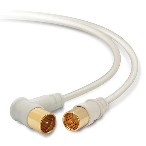 DXアンテナ 2JW1SLS(B) テレビ接続ケーブル 1m ホワイト