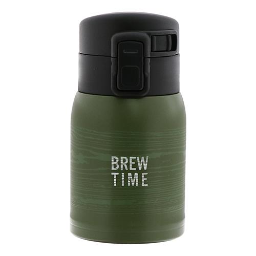 ベストコ ND-5123(カーキ) ワンタッチステンレスボトル 200ml ブリュー
