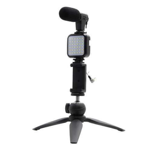 エツミ VE-2256 VLOGスターターキットβ(マイク・LEDライト・ホルダー・テーブル三脚)