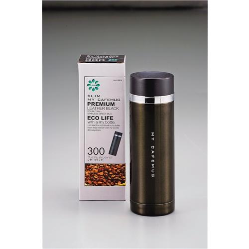 パール金属 H-6934 レザーブラック プレミアムマイカフェスリム ダイレクトマグ300