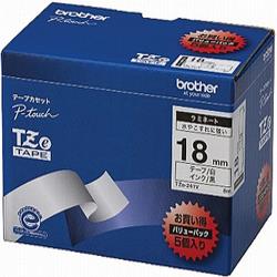 ブラザー(brother) TZe-241V ピータッチ ラミネートテープ 黒文字/白 18mm 5個
