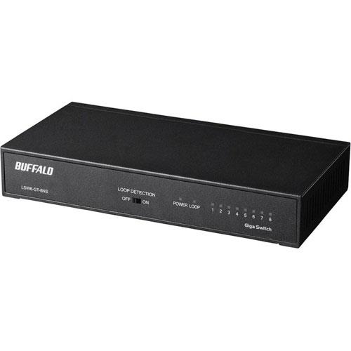 バッファロー(BUFFALO) LSW6-GT-8NS/BK ブラック Giga対応スイッチングハブ 電源内蔵 8ポート
