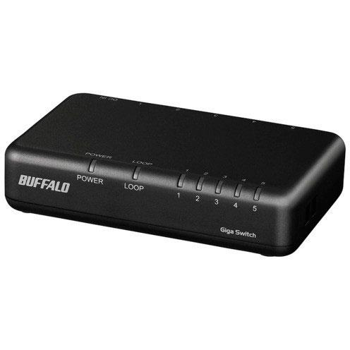バッファロー(BUFFALO) LSW6-GT-5EP/BK ブラック Giga対応スイッチングハブ 5ポート