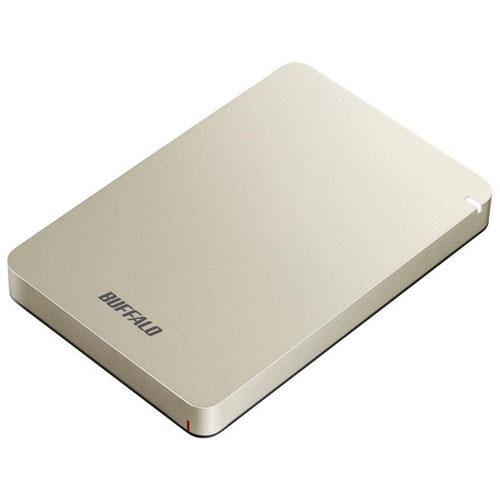 バッファロー(BUFFALO) HD-PGF1.0U3-GLA ゴールド ポータブルHDD 1TB USB3.1 Gen1 /3.0/2.0接続 耐衝撃