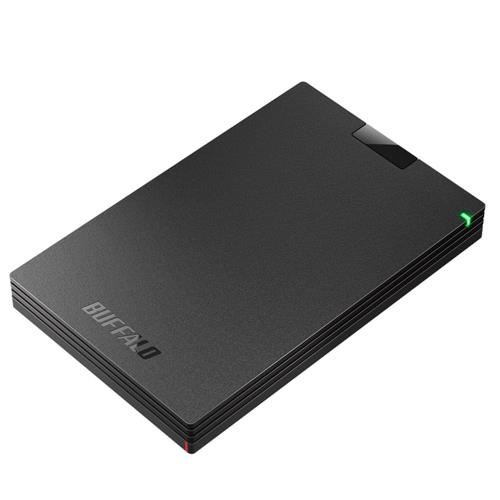 バッファロー(BUFFALO) HD-PGAC1U3-BA ブラック USB Type-C & USB Type-A ケーブル付属 ポータブルHDD 1TB
