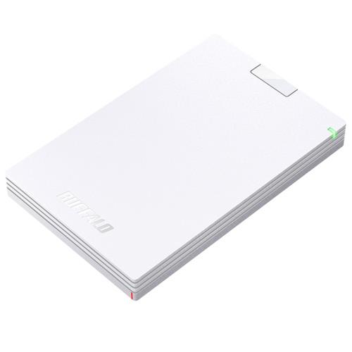 バッファロー(BUFFALO) HD-PGAC2U3-WA ホワイト USB Type-C & USB Type-A ケーブル付属 ポータブルHDD 2TB