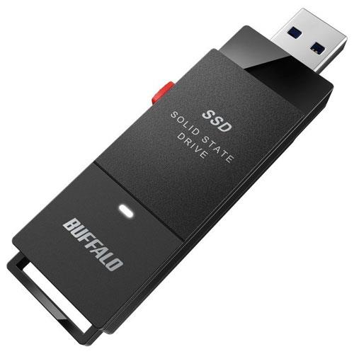 バッファロー(BUFFALO) SSD-PUT500U3-BKC ブラック USB 3.2 Gen 1 対応 ケーブルレス ポータブルSSD 500GB