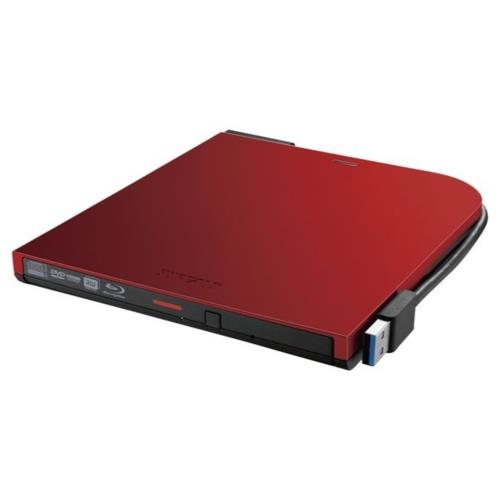 バッファロー(BUFFALO) BRXL-PTV6U3-RDB レッド USB3.2 Gen1 対応 ポータブルBD 書込ソフト添付
