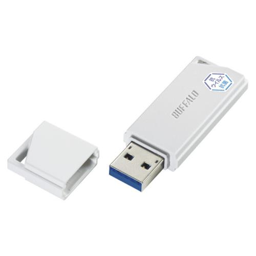 バッファロー(BUFFALO) RUF3-KVB32G-WH(ホワイト) 抗ウイルス･抗菌対応 USB 3.2(Gen 1) USBメモリ 32GB