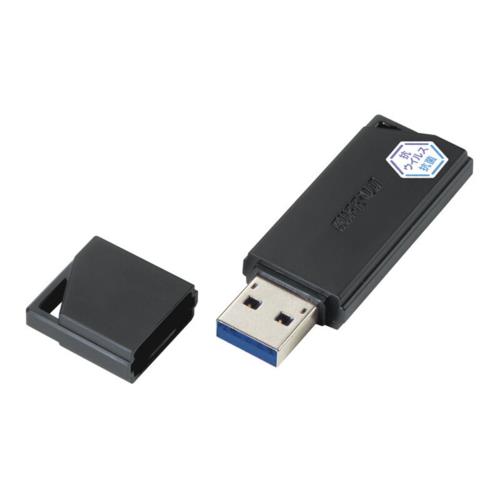 バッファロー(BUFFALO) RUF3-KVB64G-BK(ブラック) 抗ウイルス･抗菌対応 USB 3.2(Gen 1) USBメモリ 64GB