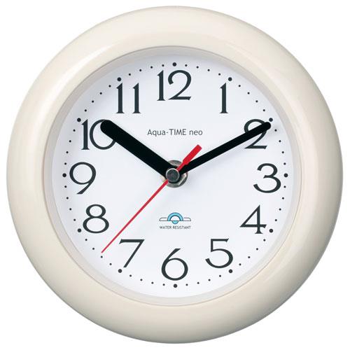芳国産業 YT5232WH 白 置き掛け兼用時計 アクアタイム･ネオ