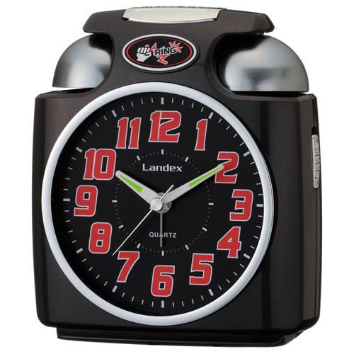 芳国産業 YT5243BK 黒 クォーツ 目覚まし時計 ガチベル