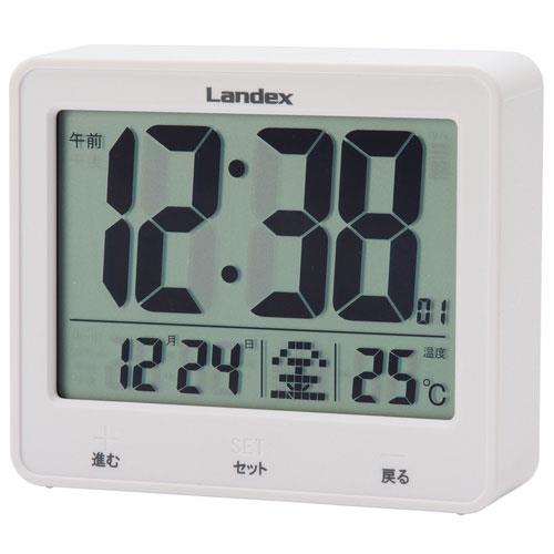 芳国産業 YT5253WH 白 電波目覚まし時計 タッチライトマスター