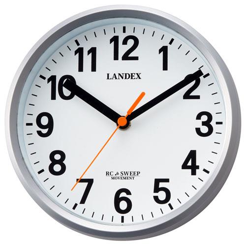 芳国産業 YW9162SV シルバー 置き掛け兼用電波時計 ミニ/プラス