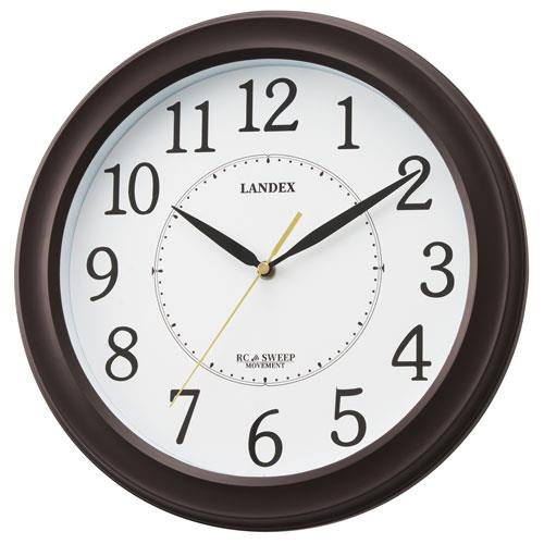 芳国産業 YW9163DBR 濃茶 電波掛け時計 ルームサイド