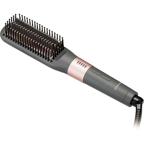 コイズミ(KOIZUMI) KHR-6800-H(ｸﾞﾚｰ) ボブスタイル ヘアアイロン ブラシ型 4段階温度調節/マイナスイオン