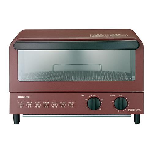 コイズミ(KOIZUMI) KOS-1218/R レッド オーブントースター