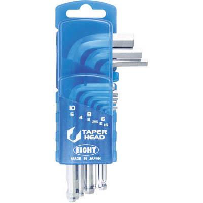 エイト TS-9D 六角棒スパナ テーパーヘッド 標準寸法 ドアホルダー セット