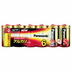 パナソニック(Panasonic) LR14XJ/6SW アルカリ乾電池 単2形 6本パック