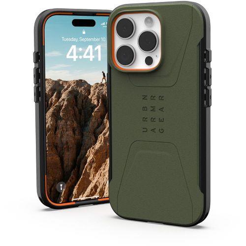 UAG(ユーエージー) UAG-RIPH24MA-CMS-OL オリーブ iPhone 16 Pro用 ケース プリンストン MAGSAFE対応 CIVILIAN