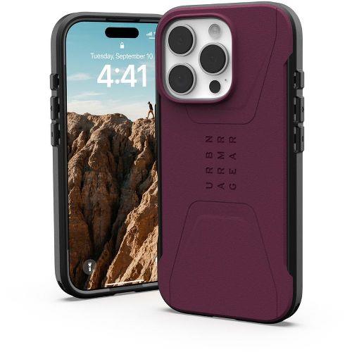 UAG(ユーエージー) UAG-RIPH24MA-CMS-BD ボルドー iPhone 16 Pro用 ケース プリンストン MAGSAFE対応 CIVILIAN