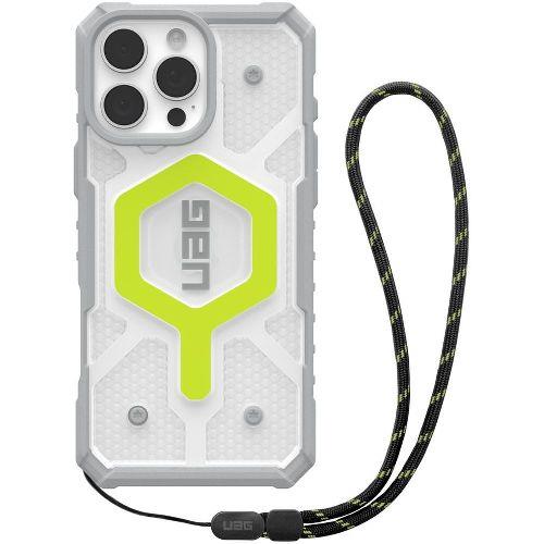 UAG(ユーエージー) UAG-RIPH24LA-MS-AN/L アクティブネオン iPhone 16 Pro Max用 ケース プリンストン MAGSAFE PATHFINDER CLEAR ランヤード