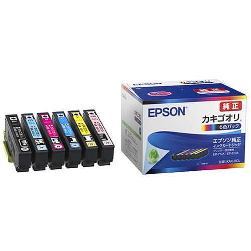 エプソン(EPSON) KAK-6CL カキゴオリ 純正 インクカートリッジ 6色パック 標準