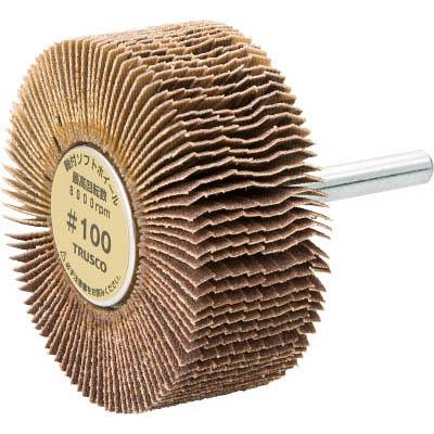 トラスコ中山 YS625100 軸付ソフトホイール 外径60X厚25X軸6 5個入 100♯