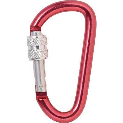 トラスコ中山 TKNNL880R ネジロック付カラビナ 線径8mmx79mm レッド