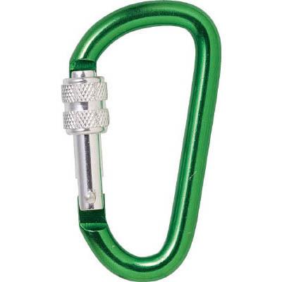 トラスコ中山 TKNNL880GN ネジロック付カラビナ 線径8mmx79m グリーン