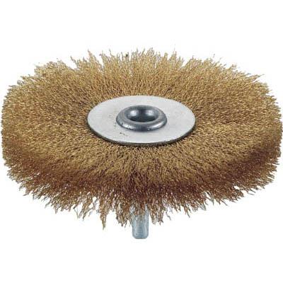 トラスコ中山 TB-6254 軸付ホイールブラシ φ100X軸6 真鍮 線径0.15