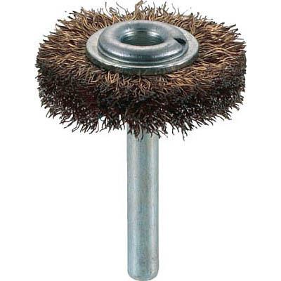 トラスコ中山 TB-6211 軸付ホイールブラシ φ38X軸6 真鍮メッキ鋼線 線径0.25