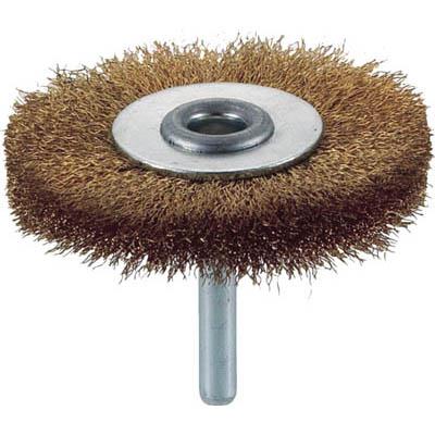 トラスコ中山 TB-6234 軸付ホイールブラシ φ65X軸6 真鍮 線径0.15