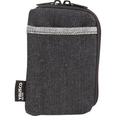 トラスコ中山 TDC-S102 デニムスマホケース 2ポケット ブラック