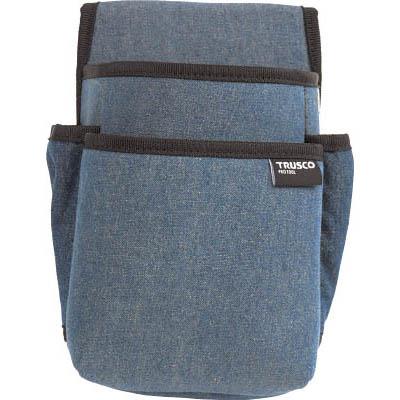 トラスコ中山 TDC-T101 デニム腰袋 小型 2段 ブルー