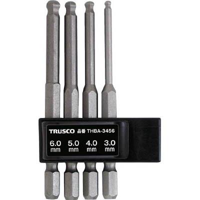 トラスコ中山 THBA-3456 ボールポイント六角ビット4本組セット