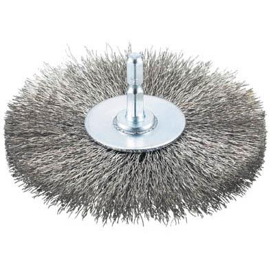トラスコ中山 TB-6253-60 軸付ホイールブラシ φ100X軸6.35 ステンレス線0.3